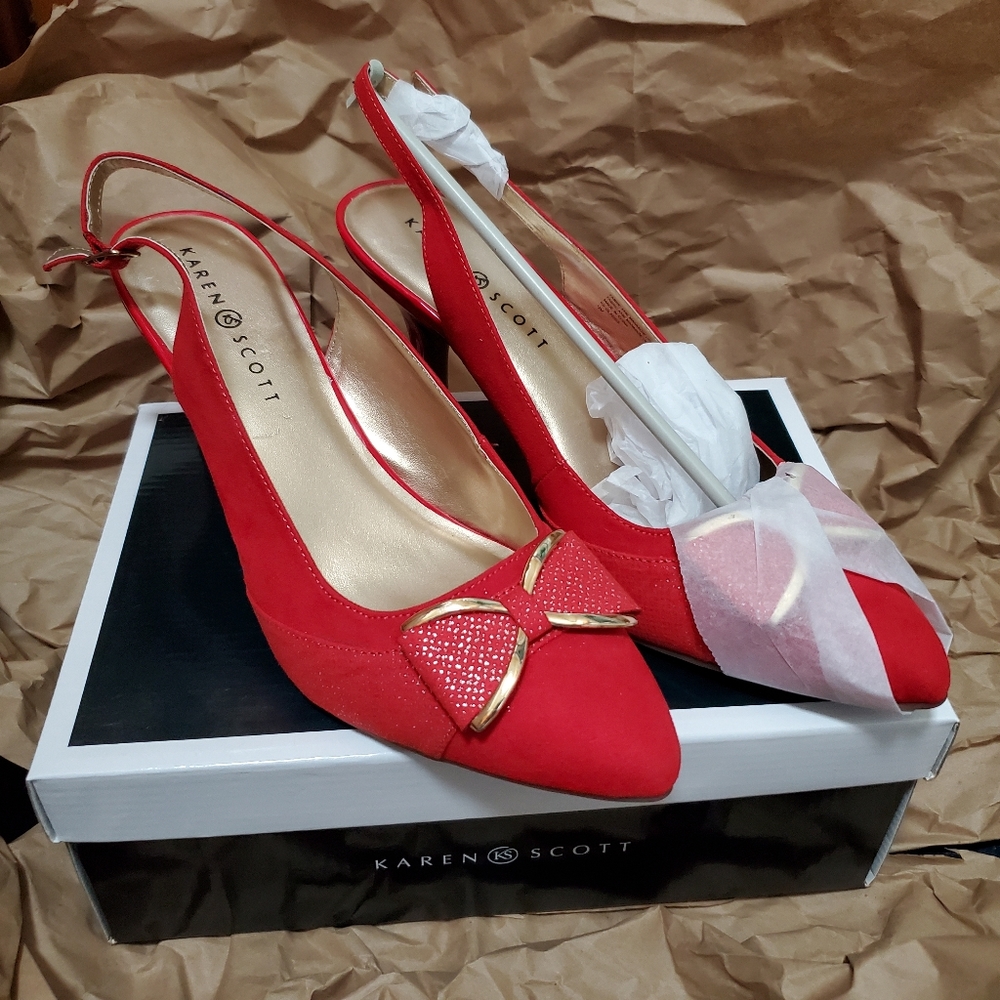 Karen Scott Gladiss Bow Slingback Heels 12